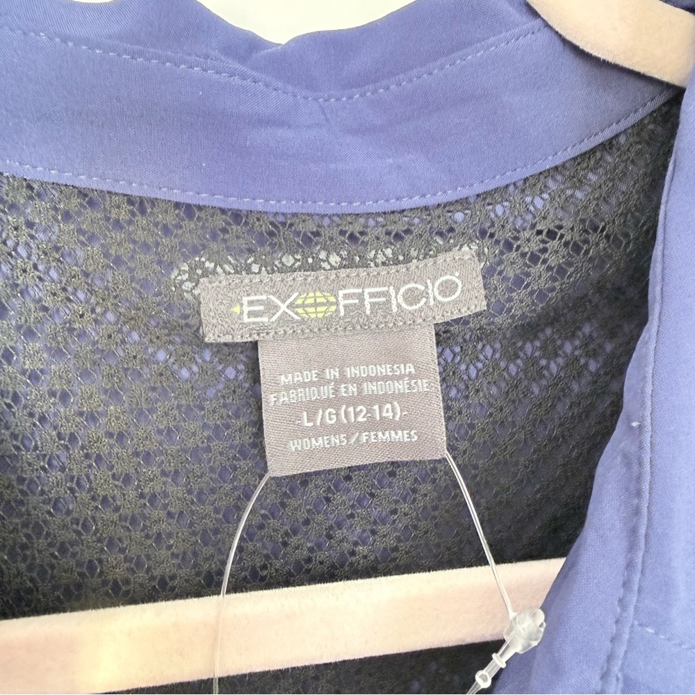 ExOfficio Kizmet Button Down Shirt – Royal Blue – Size Large – NWT - Picture 2 of 4